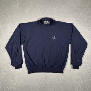 Zero Restriction Pullover Mens‎ Medium Blue 1/4 Zip Windbreaker Golf Lightweight